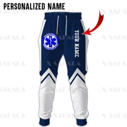 Skull EMS EMT Physical Therapy Custom Name 3D Printed Trousers Men Women Sweatpants Casual Long Pants Joggers Cool Sports -5 220613