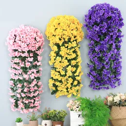 Dekoratif çiçek çelenk moda menekşe yapay çiçekler duvar asılı taban 220823