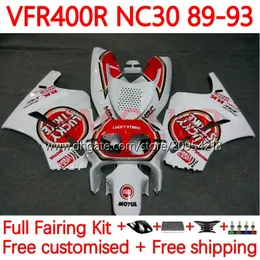 Body Kit für HONDA RVF400R VFR400 R N30 V4 VFR400R 89-93 133No.23 RVF VFR 400 RVF400 R 400RR 89 90 91 92 93 VFR400RR VFR 400R 1989 1990 1991 1992 1993 Verkleidung Lucky Strike