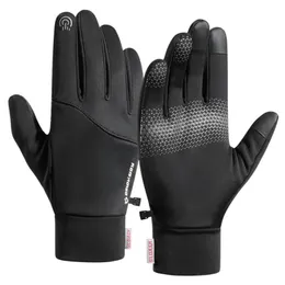 Cycling Gloves 1Pair Autumn Winter Thickened Warmth Riding Windproof Outdoor Sports Water-Repellent Touch Screen Ski GlovesCycling