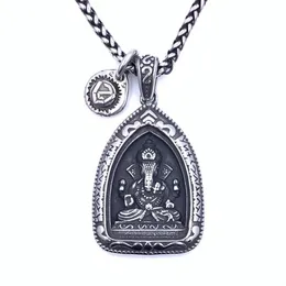 Nisch elefantstam Gud Buddha varumärke hänge titanium stål retro halsband män och kvinnor personlighet hip-hop mode smycken