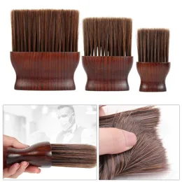 Styling Werkzeuge Weiche Zubehör Gesicht Holzgriff Pinsel Hause Friseursalon Tragbare Reinigung Neck Duster Pinsel Entferner Für Barber