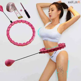 28 Smart Adjustable Sports Hoops Belly Thin Waist Exercise Detachable Hola Massage Fitness Hoop Gym Home Training Getlost 220602