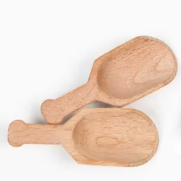 Mini Wooden Scoop Teaspoon Small Salt Shovel Bath Salt Spoon Milk Powder Wood Condiment Spoons Coffee Tea Sugar Spoon