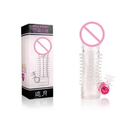 Sex toys masager toy Massager Vibrator y Toys Penis Cock Crystal Wolf Tooth Cover with Thorn Large Particle Vibration Strumenti per flirtare da uomo Adulto Q7GZ 6E2E