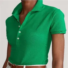 Designer Embroidery Womens T Shirts Polos Shirt Cotton Clothing Top Feminine Short Sleeve Tees Slim Fit Polo Dress T-Shirts High Quality