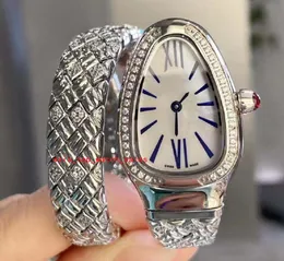 Super Multi Styles أحدث 103250 Serpentin spig Woman Wristwatches 23mm × 34mm Dial Sipphire Swiss Quartz Movement Set أعلى جودة الساعات الأزياء للسيدات