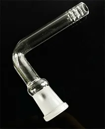 Glass Bong Sundries Downstem Pipes 90 grader 14mm för bägar som röker vattenrör ersätter nedstammen
