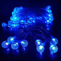 Strings Bubble Ball String Lights USB Fairy Dimmerabile Christmas LED Garland Curtain Lampeggiante Xmas LampLED
