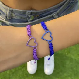 Bracelets de corrente de corda cor de corda colorida Boho em mãos Mulheres Summer Summer ajustável Bulbões trançadas amizade egirl y2k jóias novas