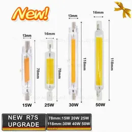 R7s High Power LED COB Glasrohr 78mm 118mm J78 J118 COB Glühbirne AC110V 120V 130V 220V 230V 240V Home Ersetzen Halogenlampe H220428