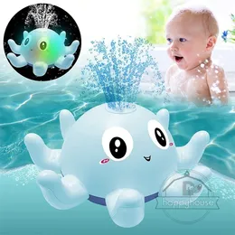 Baby Spray Water Shower per bambini Palla balena elettrica con musica Luce a LED Giocattoli ool Giocattolo vasca da bagno 220812