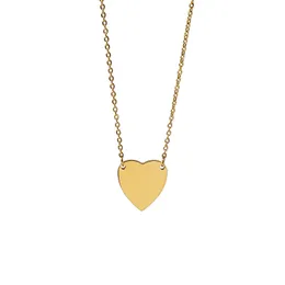 Anéis de coração de designer Double G Colares de luxo Feminino Aço inoxidável Gold Gold para acessórios de namorada Colar pingente atraente chique elegante e23