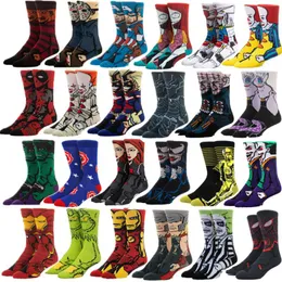 Мужские носки мужски мода аниме смешное хип -хоп личность мультфильм Skarpety Высококачественные швейные носки