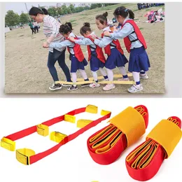 4 People Giant Footsteps Children Outdoor Sports Toys Game Training Equipment For Kids Adults Teamwork Games Interactive Toy 220621