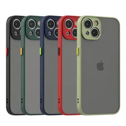 حالات الهاتف غير اللامعة للدروع الصدمة لـ iPhone 15 14 13 12 11 Pro Max XR XS X PC PC.