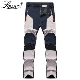 Lomaiyi Stretch Man Byxor Casual Mens Vår / Höst Vattentät Sweatpants Mäns byxor Manlig smal passform för män Am042 220325