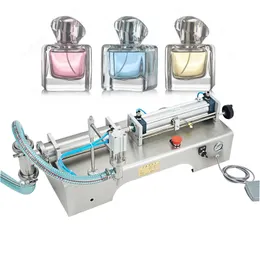 Single Head Liquid Filling Machine Pneumatic For Wine Milk Juice Vinegar Coffee Oil Drink Detergent Stainless Steel Quantitative Filler 110V 220V