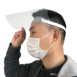 Vendita calda Unisex Donna Uomo Studenti Trasparente Maschera protettiva integrale Sheild Visiera Flip Up Anti Fog Oil Splash Maschera antivento Disponibile FY8013