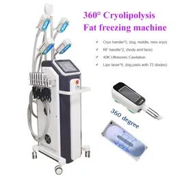 Spa Salon Używać Cryo Odchudzanie 360 ​​Cryolipolisis Tłuszcz Maszyny Maszynowe Usuwanie Cryoskin Zmniejszyć cellulit brzuch
