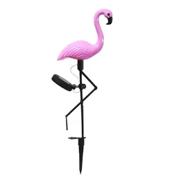مصابيح العشب LED Flamingo مقاومة للماء الشمسي ضوء الأرضية ضوء الديكور في الهواء الطلق مع مصابيح المناظر الطبيعية