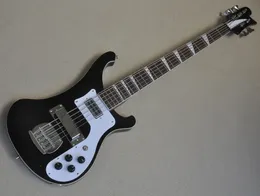 5 String Electric Bass Guitar with White Pickguard,Chrome Hardware,Can be customized