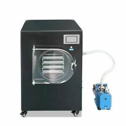 ZZKD U.S. Warehouse 4-6KG Food Vacuum Freeze Dryer Lyophilizer Sublimation Drying System with Vacuum Pump for Removing Water from The Frozen Samples 220V