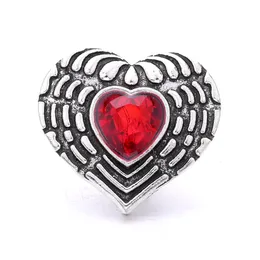 Metal kalp şekli çırpıda düğme takı bulguları 18mm metal çıtçıt düğmeleri DIY küpeler kolye bilezik mücevherleri
