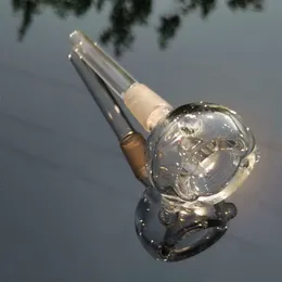 Scivoli maschio in vetro da 4 '' e scivolo con stelo femmina stile imbuto con ciotola semplice downstem per tubi in vetro bong in vetro d'acqua
