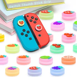 Cherry Strawberry Fruit Glow Luminous Joystick Cover Jelly Thumb Stick Grip för Nintend Switch Lite Oled Joy-Con Thumbstick Cap High Quality Fast Ship