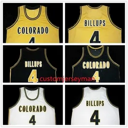 Nc01 college basketball retro colorado CHAUNCEY # 4 BILLUPS maglie ritorno al passato Maglia cucita da uomo Taglia su misura S-5XL