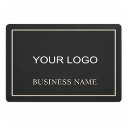 Modern Black and Gold Company Business personalisierte Willkommens-Fußmatte, hochwertiger, individuell gestalteter Teppich, Fußmatte, Boden 220607