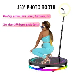 Portable selfie apparel 360 spinner degree platform business photobooth camera vending machine video booth 360 photo booth for events party