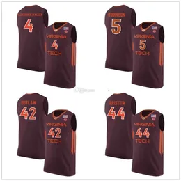 Nikivip Virginia Tech Hokies College 4 Nickeil Alexander-Walker Basketball Jerseys 5 Justin Robinson 42 Ty Outlaw 44 Allan Bristow Mens Custom Name