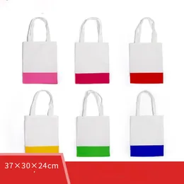 Sublimation Canvas Bag Sublimation Blank Canvas Tote Bags Reusable Grocery Bags for DIY Crafting and Decorating 7 colors