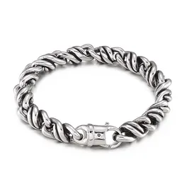 10mm 9inch 73g Weigth Simple and Fashionable Twist Chain Bracelet Stainless Steel Casting Jewelry for Mens Birthday Gifts