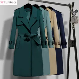 春の女性のウィンドブレイカーファッションレジャーオーバーコート女性レトロジャケットとゆるいトレンチコートは韓国にあります220812