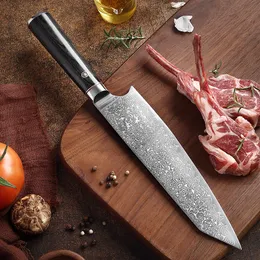 Professionell kockkniv Damascus rostfritt stål 67 lager japanska köksknivar Santoku Bone Meat Cleaver Kniv matlagningsverktyg