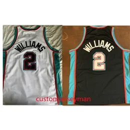 Nc01 Basketballtrikot College Retro Jason 2 Williams Throwback-Trikots Mesh-genähte Stickerei benutzerdefinierte große Größe S-5XL