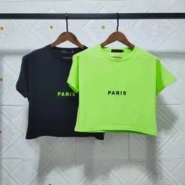 여성 디자이너 T 셔츠 자르기 탑 편지 인쇄 티 여름 Tshirt 여성 캐주얼 힙합 반팔 록 Streetwear 캐미솔 크루 넥 패션 코튼 탑스 20ss