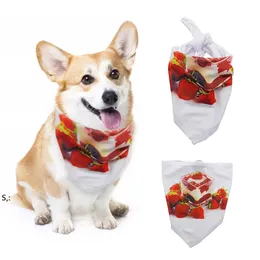 Sublimation Blank Pet Saliva Towel Dog Apparel S/M/L/XL Heat Transfer Dogs Triangle Scarf DIY Decoration Gifts BBE13816