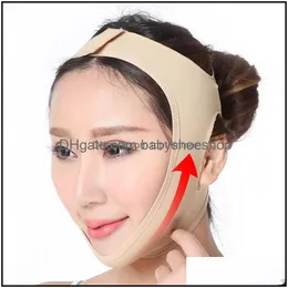Face V Shaper Facial Slimming Bandage Relaxation Lift Up Belt Shape Reduce Double Chin Mask Thining Band Mas Drop Delivery 2021 Body Braces
