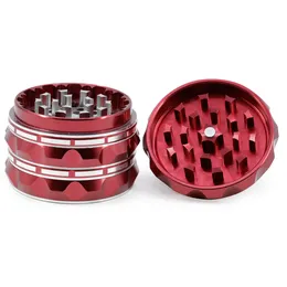 63mm 4 parti Smerigliatrici per tabacco negozio di fumo accessroy smerigliatrice per erbe poligono denti cnc filtro netto erba secca usa e getta penna shisha vape 6 colori