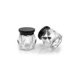 5g pots diamond shaped acrylic cosmetic plastic loose powder glitter jars cream jar
