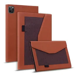 PU LÄDER TABLET -FALL FÖR Apple iPad Pro 12,9 tum - Dual View Angle Business Tre -Fold Flip Kickstand Cover med kortplatser