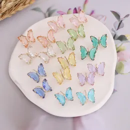 Kristall Schmetterling Ohrringe für Frauen Mode koreanische Zirkon transparent tierdekorative Ohrringparty Geschenk Schmuck Schmuck