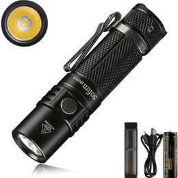 Sofirn SP10V3 Mini LED Flashlight 14500 AA Pocket Light Torch LH351D 90 High CRI 5000K 1000lm Max Waterproof Mini Torch 220401