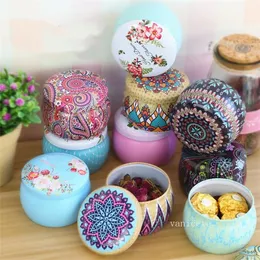 Candy Tin Box Candle Jar Empty Tinplate Can Drum Shape Chocoate Cookies Storage Vintage Wedding Favor Gift Box ZC1253