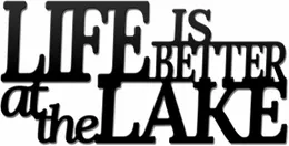Metal Wall Art Decor Life is Better at The Lake Wall Hanging Plaques Ornaments