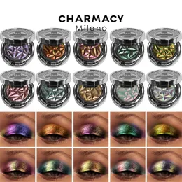 Charmacy 10 Multikrom singelögonskugga Hög pigment långvarig duo Chrome Eyeshadow Glitter Lätt att bära ögonmakeup 220525